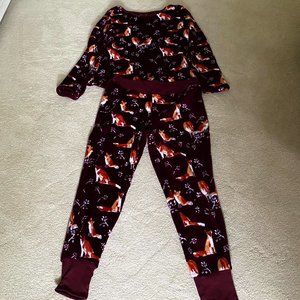ModCloth Fox & Leaves Jogger Pajama Set